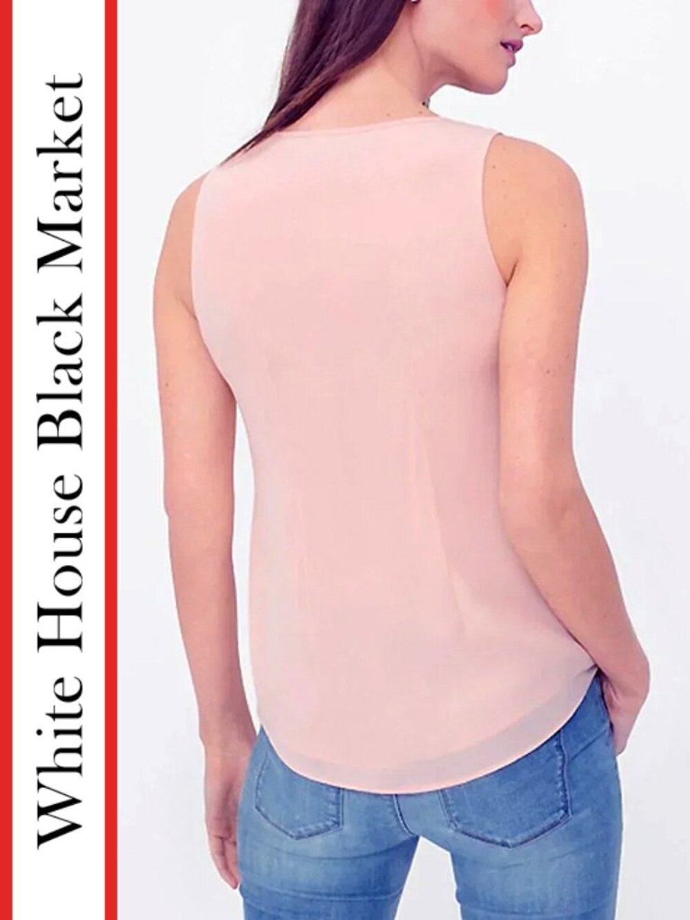 WHBM | Cascade Ruffle Front Shell Blouse Top - Picture 7 of 11